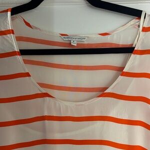 Rebecca Minkoff Orange and White Striped Dress